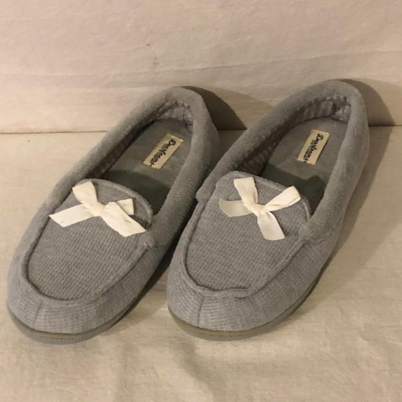 Size (XL)11-12 Dearforms Cozy Comfort Gray Slippers - Picture 1 of 8